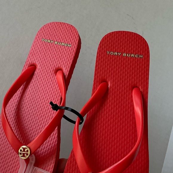 Tory Burch Thin Flip Flop in Poppy Orange - Picture 6 of 8